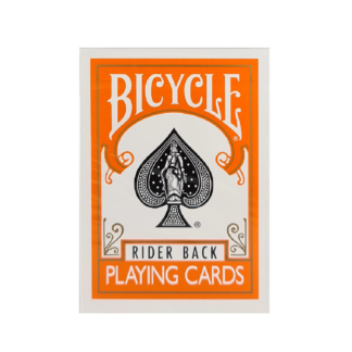 Bicycle Rider Back Orange Playing Cards